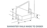 Type 306 and 307 - 38mm Stainless Steel Bannister Rail - Click for more information