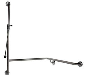 BEC-30 Angled Shower Grab Rail with EasySlide™,CleanSeal™ Flange & Handle