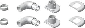 HA2 - 32mm x 90 Deg Corner Elbow, Flange and Covers - Pair