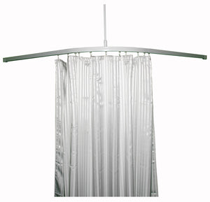 White Striped 100% Polyester (Weighted) Shower Curtains