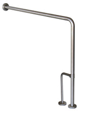 Type 112 - 32mm WC Stainless Steel Grab Rail with Rotating Adjustable Leg