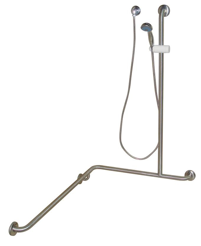 Type 256 & 257 - 32mm Stainless Steel Shower Grab Rail Concealed Fixin ...